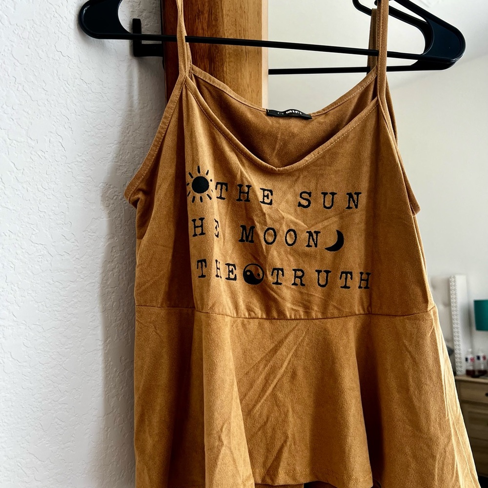 Velvet Tan Graphic Tank Top